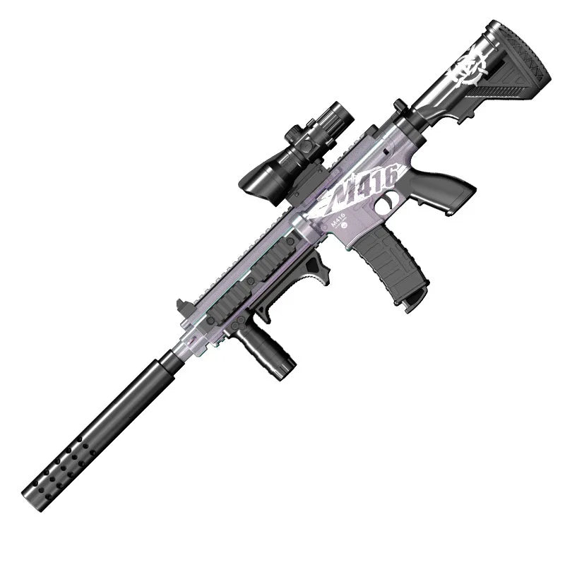 Manual Soft Bullet M416 Soft Bullet Gun Can Fire Submachine Gun Model  Toy Gun Action Loading Assault Rifle