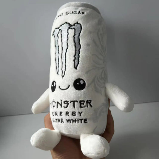 White Energy Drink Can Shaped Ornament Simulation Zero Sugar White Monster Energy Drink Figure Fans Desktop Home Decoration