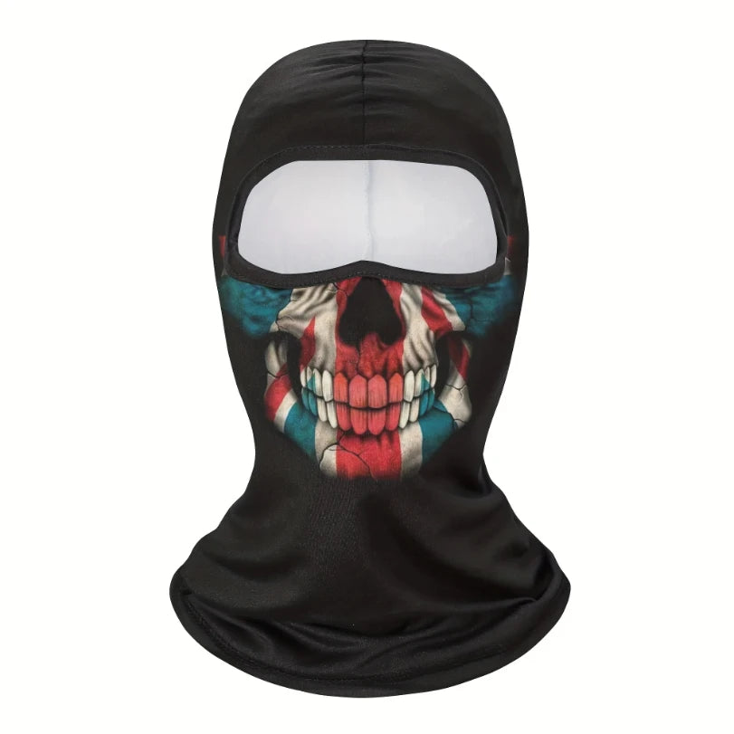 1pc  Face Mask Clown Ghost Skull Mask, Breathable Windproof, UV Sun Dust Protective Full Face Cover For Summer Sprin