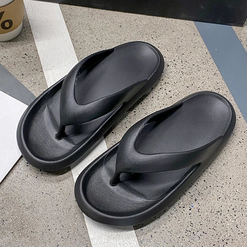 Women's Classy Flip-Flops for Women, Summer Flip-Flops for Beach Couples, New Thick-Soled Outer Wear Sandals for Men, Bathroom Bathing Non-Slip Slippers