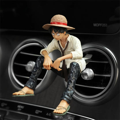ONE PIECE Action Figures Cartoon Car Air Vents Perfume Holder Fragrance Tablet Luffy Car Accessories Decorative Ornaments Gifts