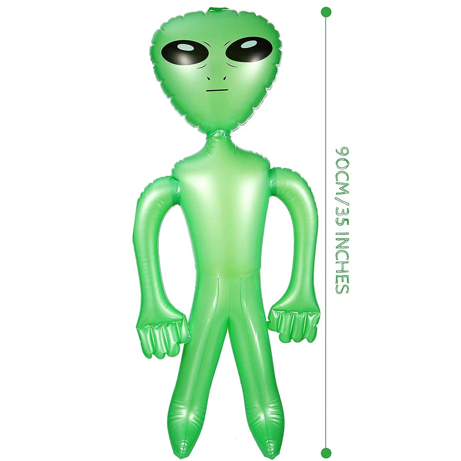 1~3pcs Green Alien Inflate Party Favor Inflates Inflatable Jumbo Alien Blow up Toy for Party Decorations, Halloween, Birthday