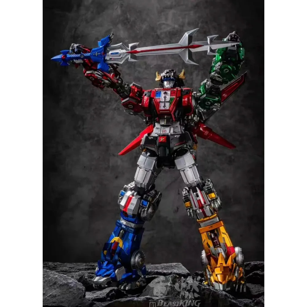 In Stock Reignite Beast King Reborn-01 Transformable and Combining Model LED Base Alloy Detachable Robot Lions Action Figure