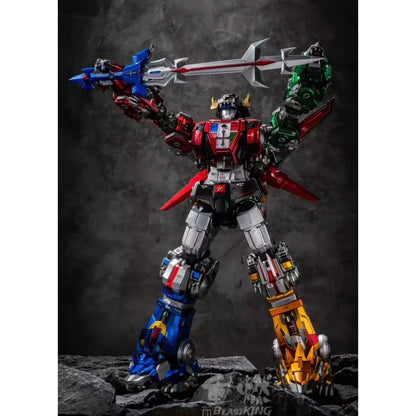 In Stock Reignite Beast King Reborn-01 Transformable and Combining Model LED Base Alloy Detachable Robot Lions Action Figure