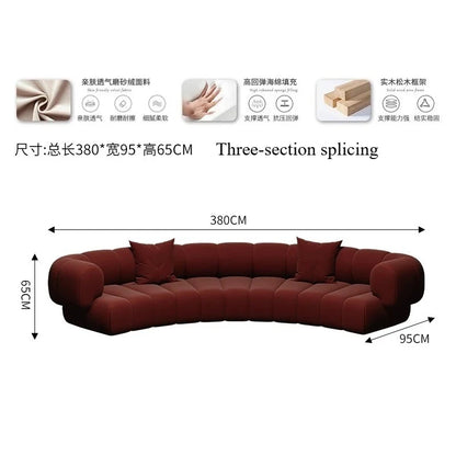 Nordic Semi Circular Arc Sofa Modern Designer Beauty Salon Reception Office Sofa Hotel Rest Area Office Furniture Transat FYOS