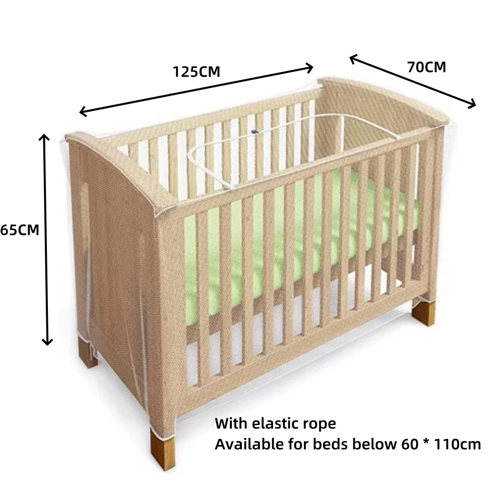 Mosquito Net Baby Bed Anti-Mosquito Large Mosquito Net Cover For Baby Crib Insect Net Encrypted Mesh Living Room With Zipper.