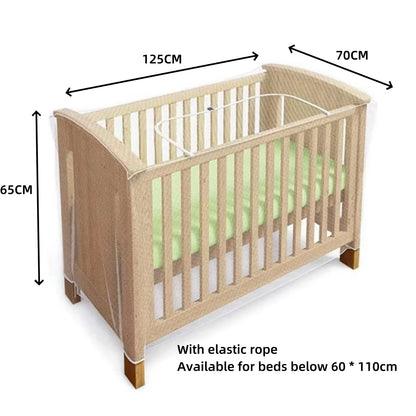 Mosquito Net Baby Bed Anti-Mosquito Large Mosquito Net Cover For Baby Crib Insect Net Encrypted Mesh Living Room With Zipper.