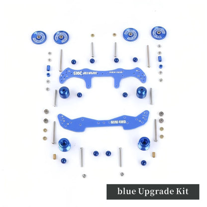 MA/AR Chassis FRP Upgrade Kit with Aluminum Rollers & Dampers for Tamiya Mini 4WD Super AV Avatar Car