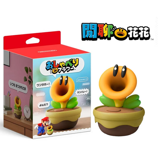 Talking Flower - Nintendo Fun Desktop Voice Ornament 100% Original Super Mario Bros. TM Wonder Figure Gifts for Kids Women