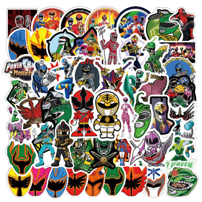 10/50PCS Mighty Morphin Power Rangers Stickers Cool Cartoon Kids Toys Animation Graffiti DIY Decoration Laptop Guitar Car Bike