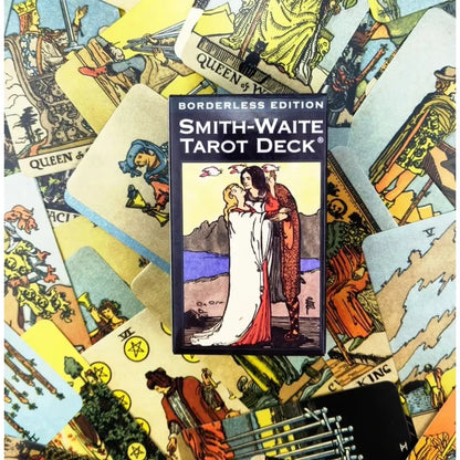 Classic Smith Waite Borderless Tarot Card, Retro Original Art Style, Board Game Mind Exploration Divination Card