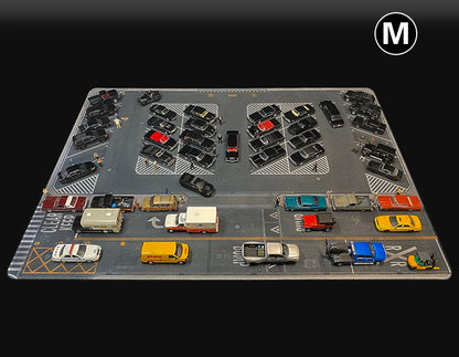80CM 1:64 Scale Model Car Scene Mat Large Parking Lot Mat for Diecast Vehicle Scene Display Toy Mouse Pad Scene Show Toy