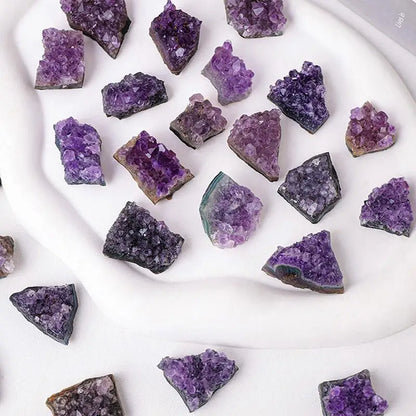 Natural Raw Amethyst Quartzs Purple Crystal Cluster Healing Stones Specimen Home Decoration Crafts Decoration Ornament 10g