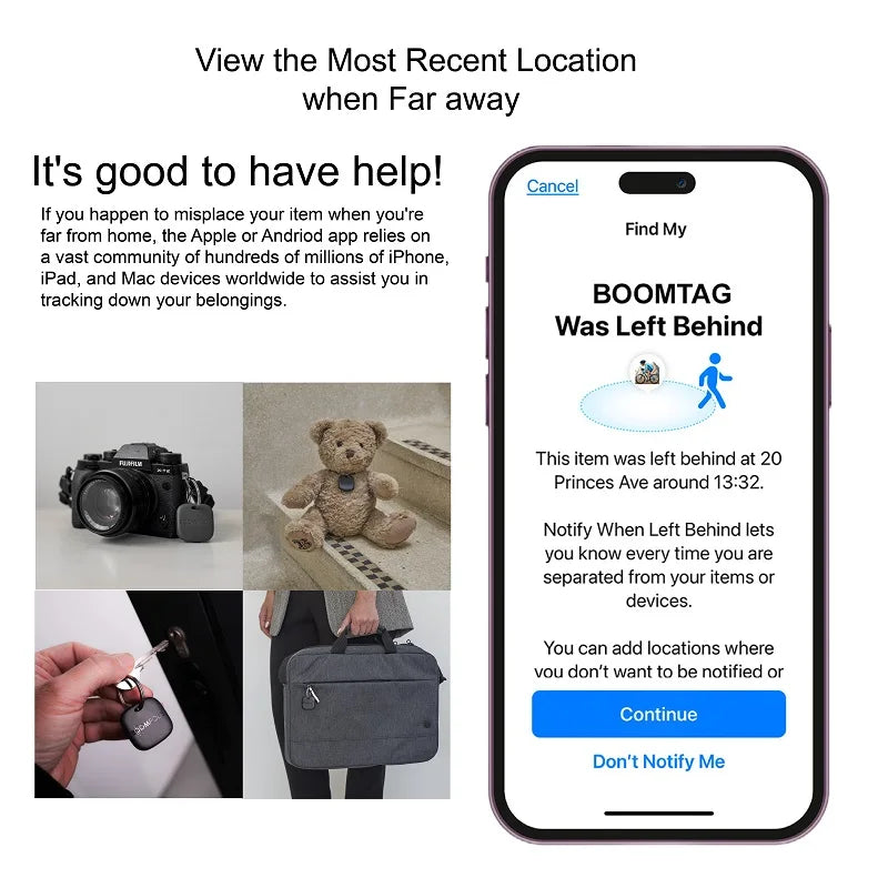 IOS/Android Mini GPS Tracker Rechargeable Anti-Lost Reminder Smart Air Tag Bluetooth Find my Locator Child Luggage Wallet Finder