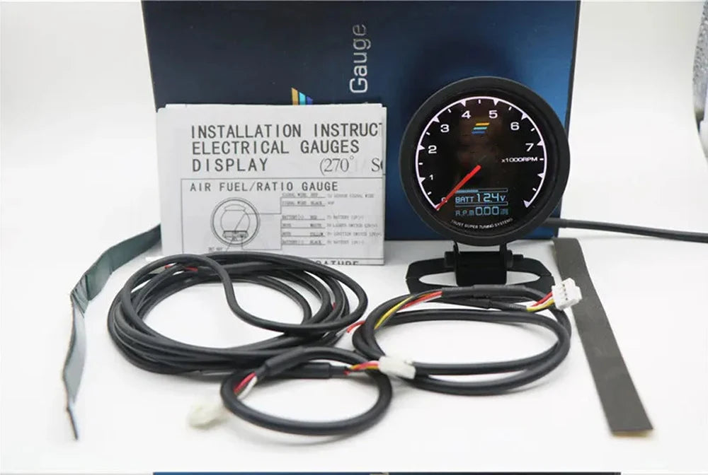 62mm GReddi LCD Digital Display Car Gauge Oil Pressure Oil Temperature Water Temperature Voltmeter Boost Gauge