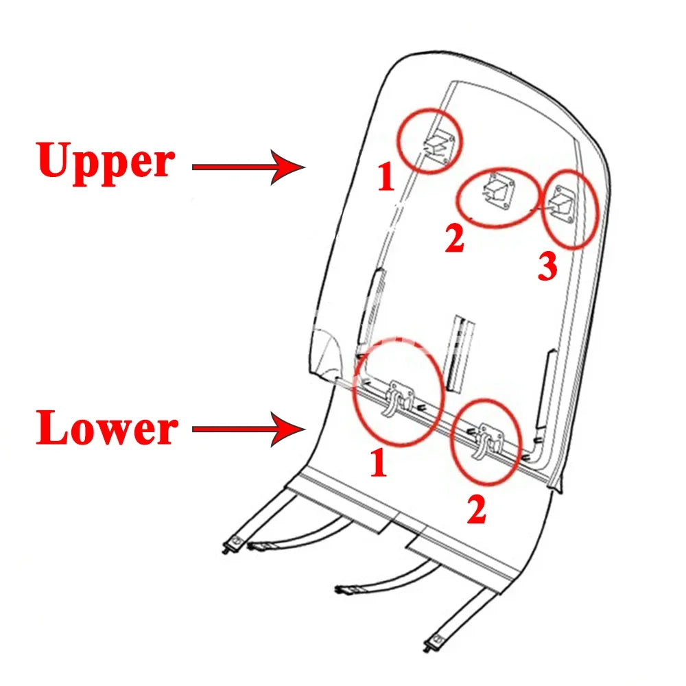 Interior Car Rear Backrest Seat Back Cover Clip Bracket Fixing Buckle For Porsche Cayenne 955 957 2003-2010