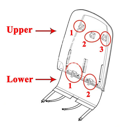 Interior Car Rear Backrest Seat Back Cover Clip Bracket Fixing Buckle For Porsche Cayenne 955 957 2003-2010
