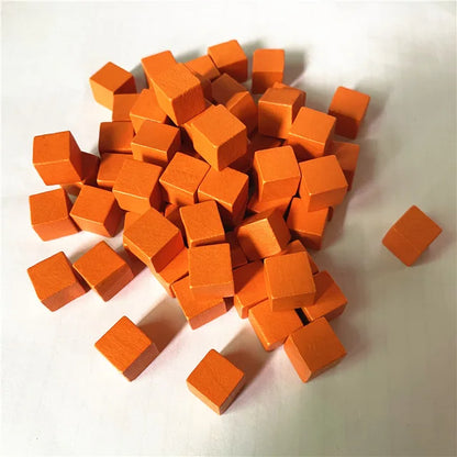 100Pcs/lots 14colors 10mm Cube Wood Cubes Colorful Dice Chess Pieces Right Angle For Token Puzzle Board Games Early Education