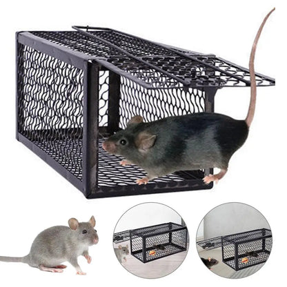 Household Metal Mousetrap Self-locking Mousetrap Safe Firm Iron Net Household Mouse Catcher Indoor Outdoor Rat Trap Rat Cage