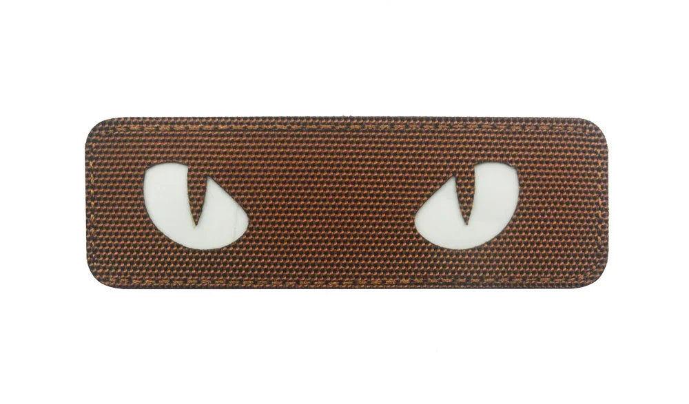 Cat Eyes Glow In Dark Patches Infrared IR Reflective Rubber Appliqued For Hats Helmet Uniform Backpack