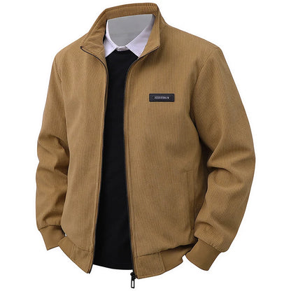 Men's Corduroy Lapel Jackets 2025 Men's Spring and Autumn New American Retro Brand Loose and Handsome Multi-pocket Cargo Jacket