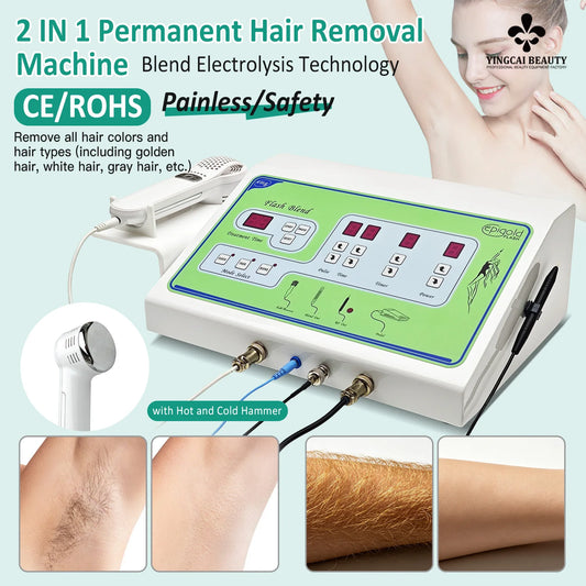 Permanent Hair Removal Machine for Body Bikini Home Salon Use Painless Electrolysis Hair Removal Machine Remove All Hair Colors