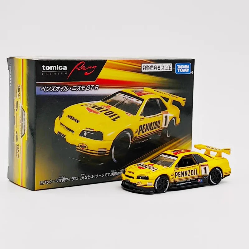 In Stock Original TOMICA Premuim Racing Series Nissan GTR R34 Die Casting Alloy Car Model Collection Surprise Toys Car Model
