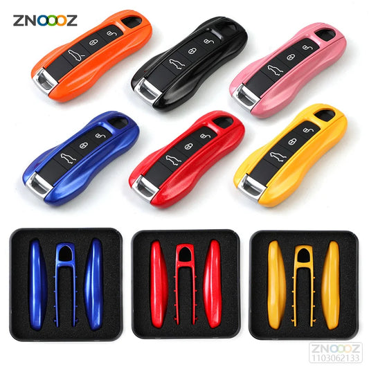 3PCS Smart Key Shell Cover Case for Porsche New Cayenne Panamera 911 992 Taycan Car Key Case Car Accessories Protective Case