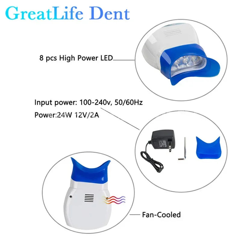 GreatLife Tooth Whitening Machine For Professional Teeth Dental Led Teeth Whitening Lamp With 1 Color Teeth Bleach Instrument