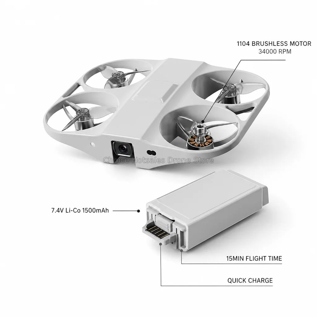 New Airmax Mini Drone Night Vision 4K HD Camera 2.8"Remote Control Thinest Follow RTH  7.4V Power Aircraft