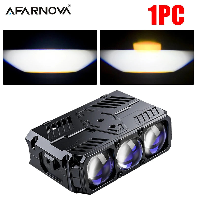 450W Car Grill Led Work Light Bar 3000K 6000K Projector Led Bar White Yellow Spotlights Grille Lights Motorcycle Offroad Truck