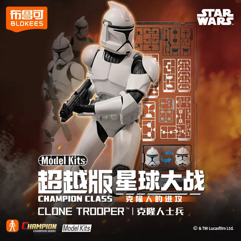 Genuine Blokees Star Wars Action Figure Anakin Skywalker Toys Clone Trooper Assembly Model Kit Champion Class The Mandalorian