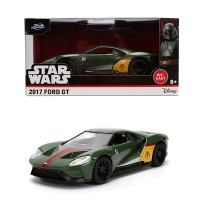 Jada 1:32 Star Wars Rides Diecast Cars - Ford GT Boba Fett, Dodge Challenger Stormtrooper, VW Beetle R2-D2, Collectible Gift Toy