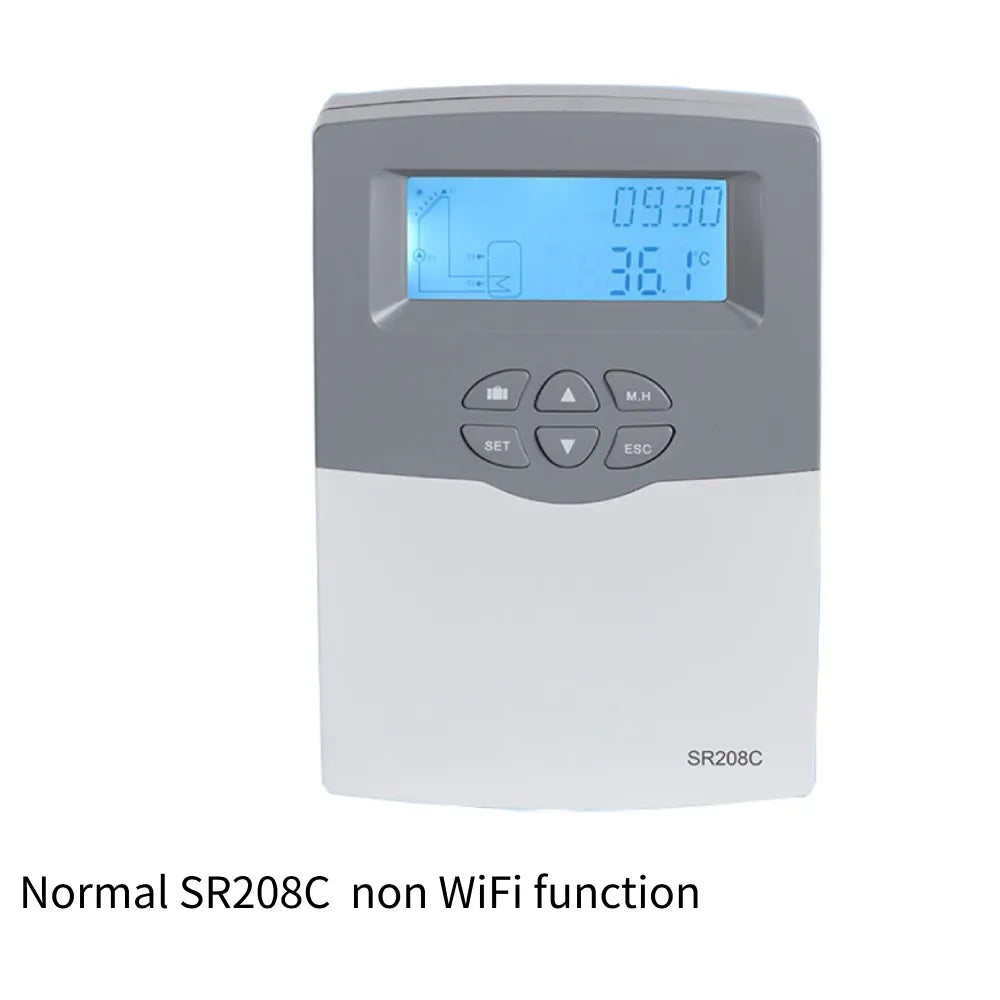 Solar Water Heater Controller SR208C Wi-Fi App For Solar System Load Tank Heating Tube Collector Cooling Shutdown