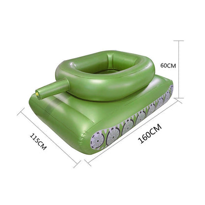 Big Size Summer Giant Tank With Watergun Inflatable  Games Adults Seats Toys Floating Truck Pool Floats Water Spray Beach Party