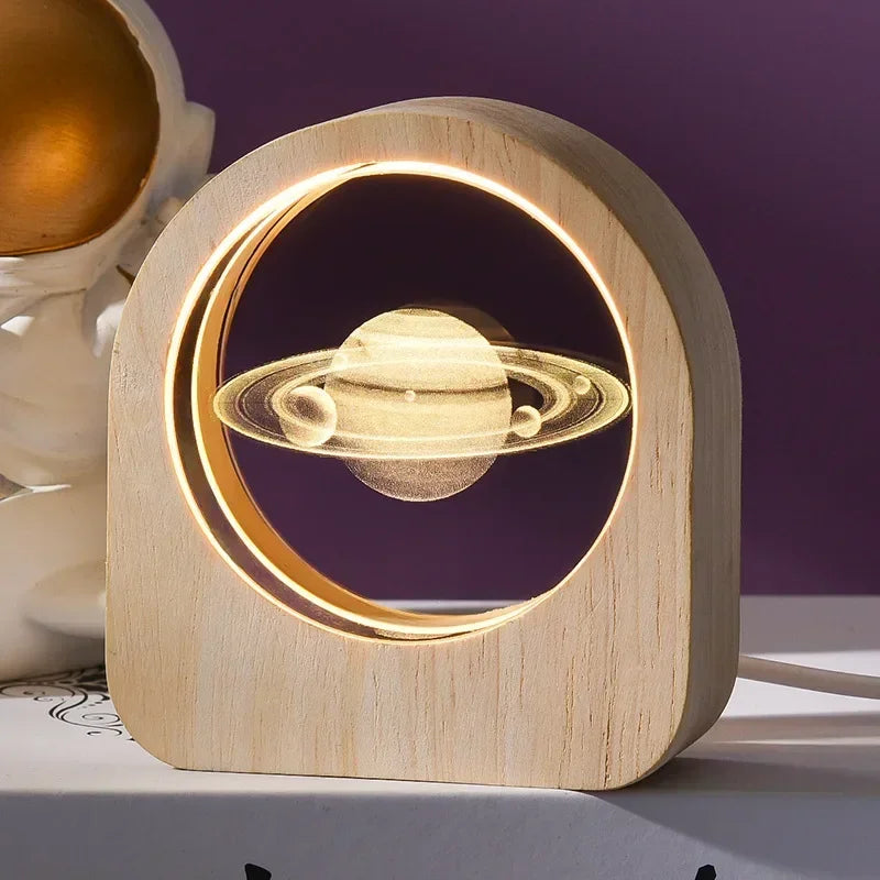 3D Laser Engraved Solar System Astronomy Crystal Glass Desktop Decoration Ornaments Valentine's Day Birthday Gift