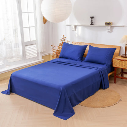 Solid Color Soft Brushed Bed Set Fitted Sheet Flat Sheet Pillowcase Bedding Set Bed Sheet Twin Full Queen CA King 3/4 Pieces