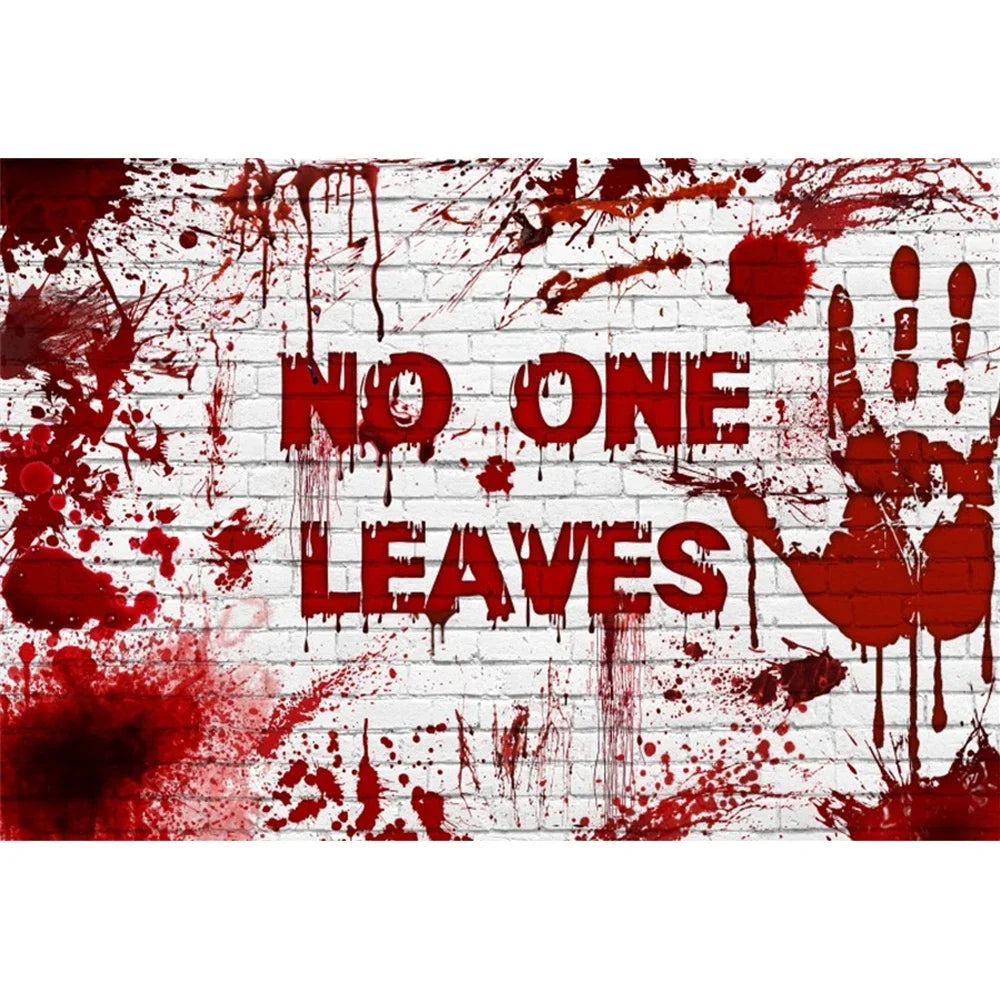 Horror Halloween Scary Blood Splatter Backdrop Red Blood Dripping Ghost Shadow Zombie Vampire Photography Background Studio