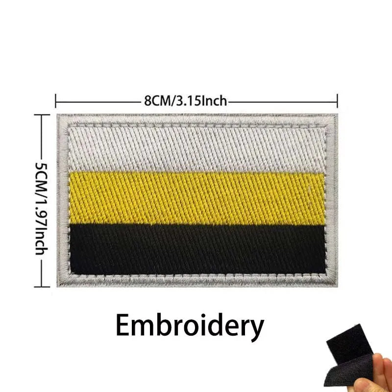 Russian Eagle Flag Emblem Russia Soldier,Knights Clothes Applique Embroidered Patch,Reflective Badges Military Tactical Stickers