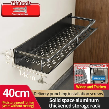 Kitchen Multifunctional Seasoning Storage Rack Wall Mounted Household Bathroom Wall Storage Rack