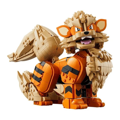 In Stock Fantasy Orange Beast Model Building Blocks Bricks, DIY Assembled Collectible Toy, Desktop Decoration Christmas Gifts