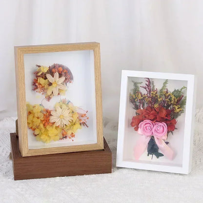 Wood Shadow Box Frame Deep 3d Photo Frame Depth 3cm Specimens Holder Pefect for Dried Flower Picture Shell Insect DIY Home Decor