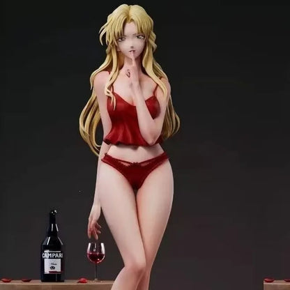JC Anime Figure Vermouth Detective Conan Red Dress Pvc Collectible Model Desktop Ornament For Anime Collection Enthusiasts