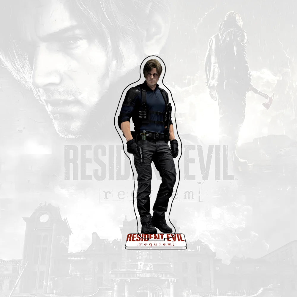Resident Evil Requiem 15CM Leon Scott Kennedy Grace Ashcroft Acrylic Stand keychain Figure Desktop Decor Collection For Gamers