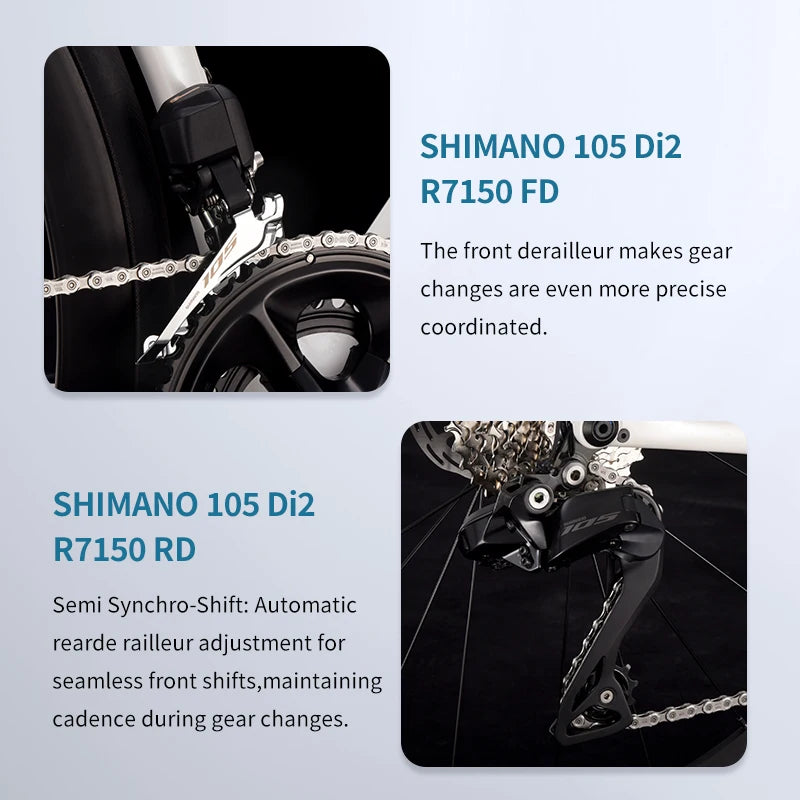 SAVA HAWKEYE SLR7 Full Carbon Fiber E-Shift Road Bike Ultra Light 8 kg with SHIMAN0 105 7170 Di2 Road Bike Racing 24 Speed
