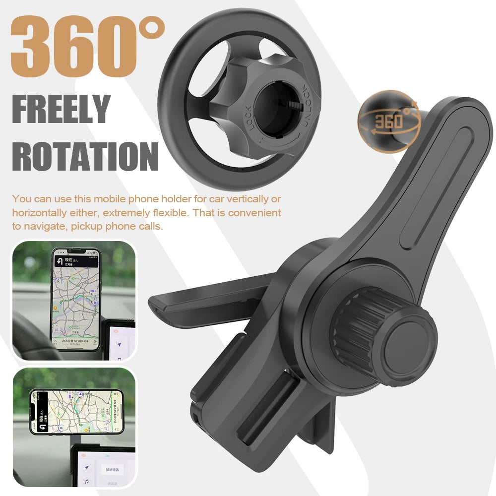 Magnetic Car Screen Mobile Phone Holder; Computer Screen Mobile Phone Holder; 360-Degree Rotating Car Navigation Holder