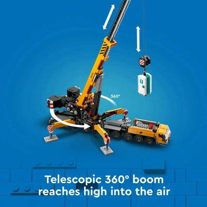 Third Party Compatible Sets City Series Building Blocks 60409 Mobile 16-Wheel Yellow Crane Hoisting machine Toys Gift