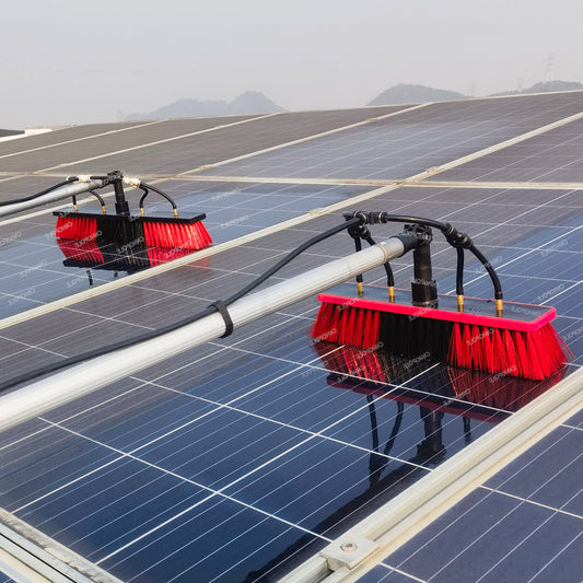 Photovoltaic Panels Cleaning Tool With 12/18/24/30ft Extension Pole Solar Panel/High Window Glass/Track/Bus/Boats/Wall Washing