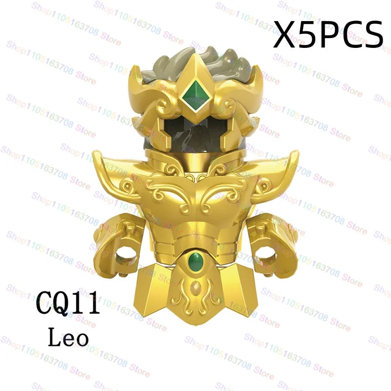 Saint Seiya Japanese Anime Cartoon Bricks Dolls Aiolia Aiolos Model Toys Building Blocks Figures Assembly Toys Gifts CQ11-22