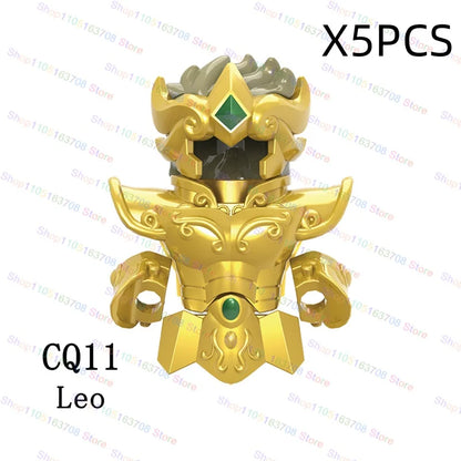 Saint Seiya Japanese Anime Cartoon Bricks Dolls Aiolia Aiolos Model Toys Building Blocks Figures Assembly Toys Gifts CQ11-22